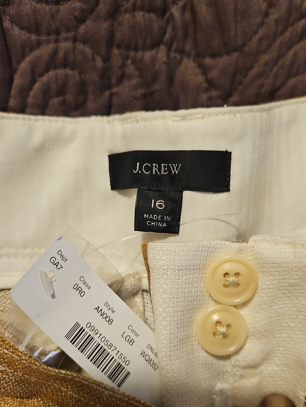 J. Crew Tie-Waist Linen Wide Leg Pants Women's Size 16 - Picture 11 of 16